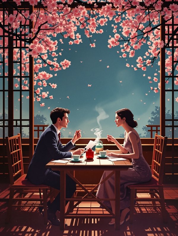 影片《纸短情长》海报,发生在成都的爱情电影作品